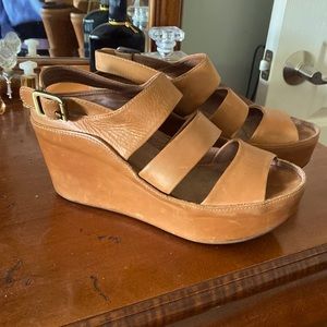 Chocolat Blu Strap Wedges Sz 8
